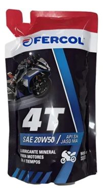 ACEITE DE MOTOR MINERAL 4T FERCOL 20W50 | 900CC (DOYPACK)