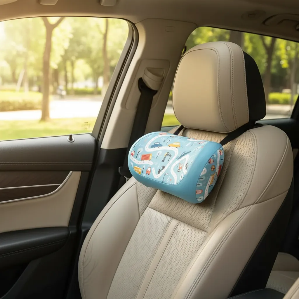 Sujetador Apoya Cabeza Bebé Niños Silla Auto