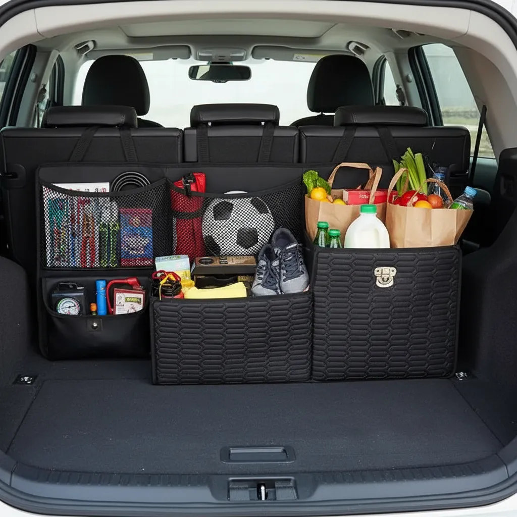 Organizador Baul Trasero Universal Auto Suv Multiuso - Imagen 2