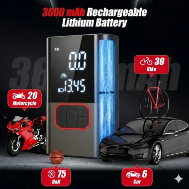 Compresor De Aire Portátil Greyhound Powerbank Linterna Greyhound