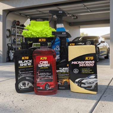 Combo Detailing Automotor K78 - Cera + Revividor + Microfibra