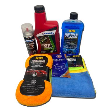 Kit Moto 10W40 Fercol & K78 - Semisintetico Service & Wash