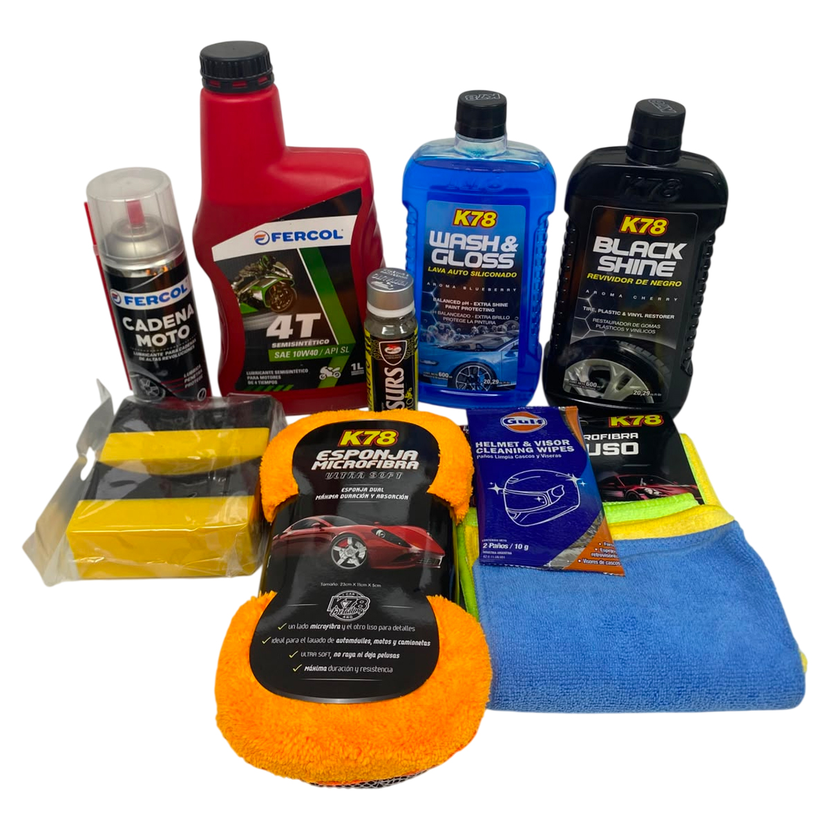 Kit Moto 10W40 Full - Resurs, Semisintetico Service & Detailed Wash