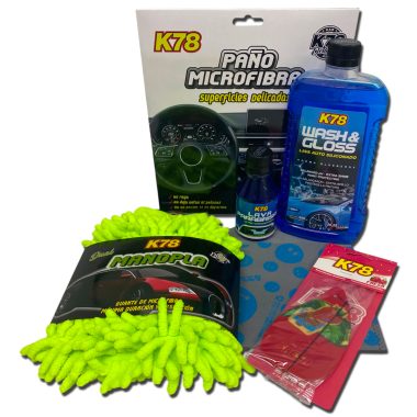 Kit K78 Express Wash - Lavado Siliconado Y Manopla Dual