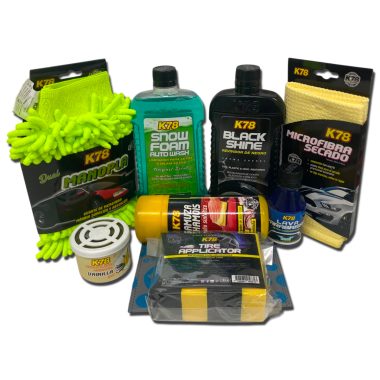 Kit Car Wash K78 Espuma Activa + Manopla Anti-Rayones + Revividor